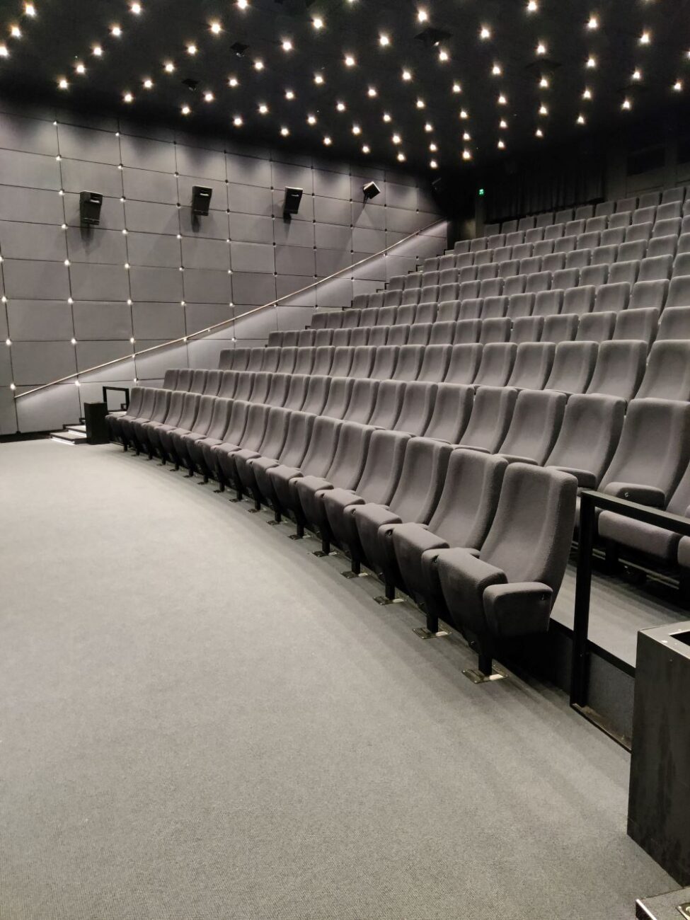 Kuva Kino Reginan salin pyörätuolipaikoista.